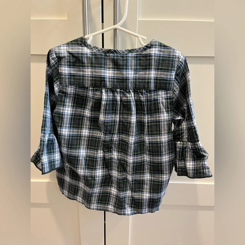 J. Crew holiday blouse in size S (6-7)